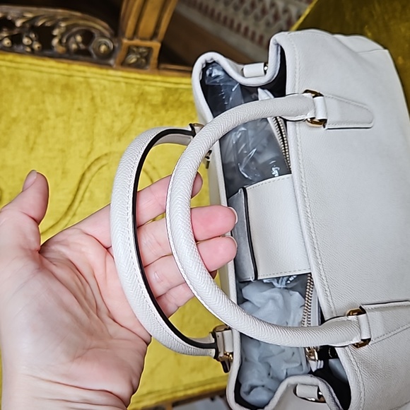 Coach Christie Carryall White Leather Satchel - Picture 8 of 13